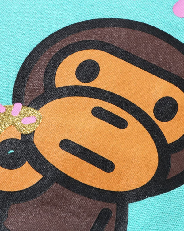 Dětské Tričko Bape Milo Donuts Frill Mátově Zelená | 17026LNJB