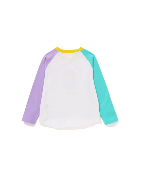 Dětské Tričko Bape Milo Donuts Raglan L/S Bílé | 36205WRCS