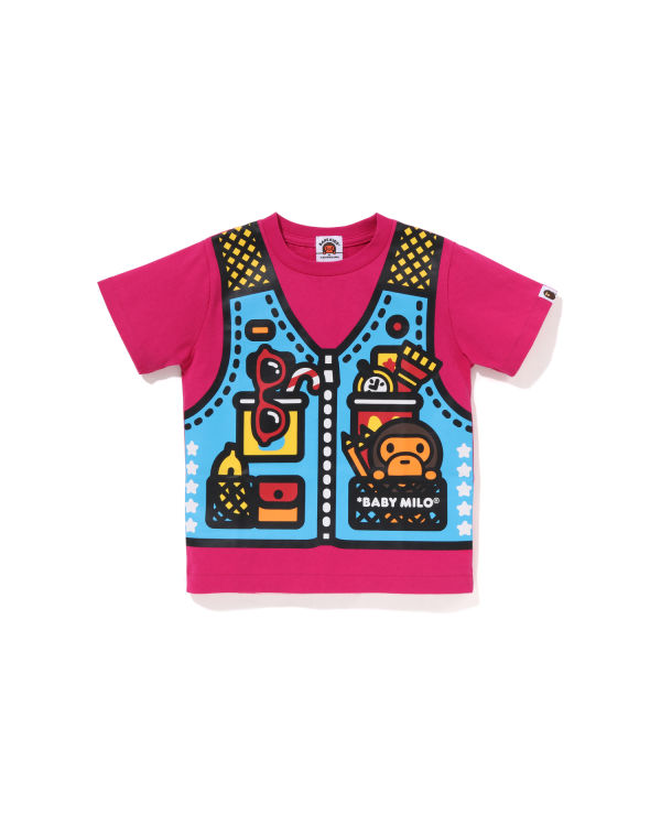 Dětské Tričko Bape Milo Fishing Print Růžové | 03476IXKP