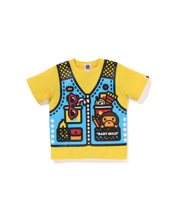 Dětské Tričko Bape Milo Fishing Print Žluté | 85136VYUC