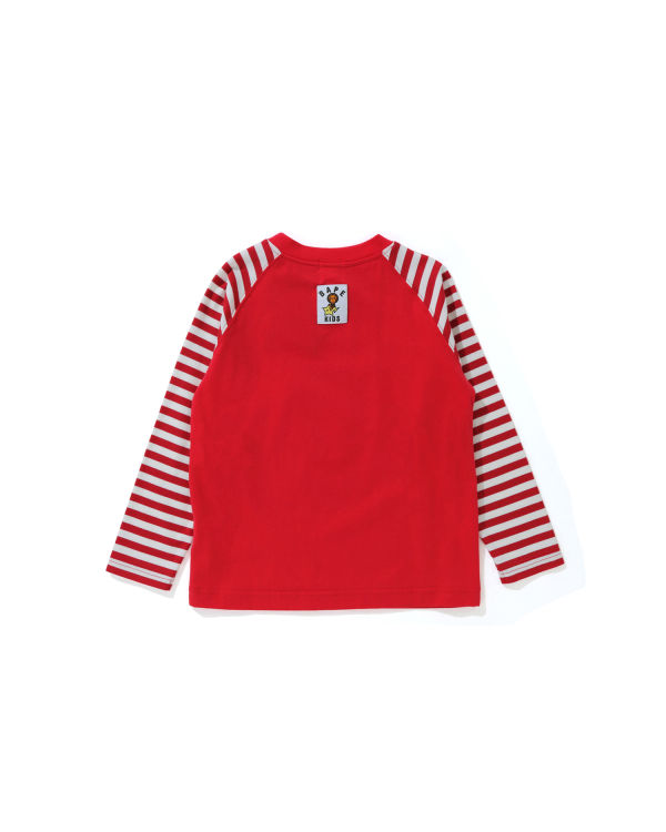 Dětské Tričko Bape Milo Glow In The Dark STA L/S Světle Červené | 37065BPIM