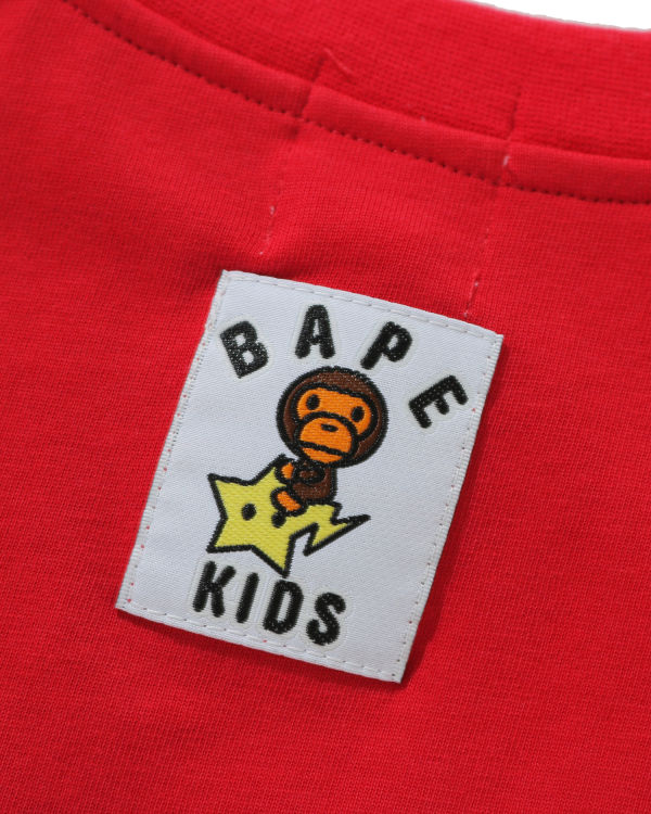Dětské Tričko Bape Milo Glow In The Dark STA L/S Světle Červené | 37065BPIM