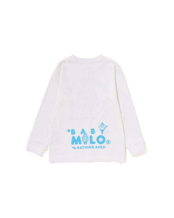 Dětské Tričko Bape Milo Ice Cream L/S Bílé | 14239GHMW