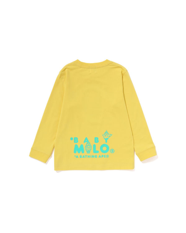 Dětské Tričko Bape Milo Ice Cream L/S Žluté | 58947TOZK