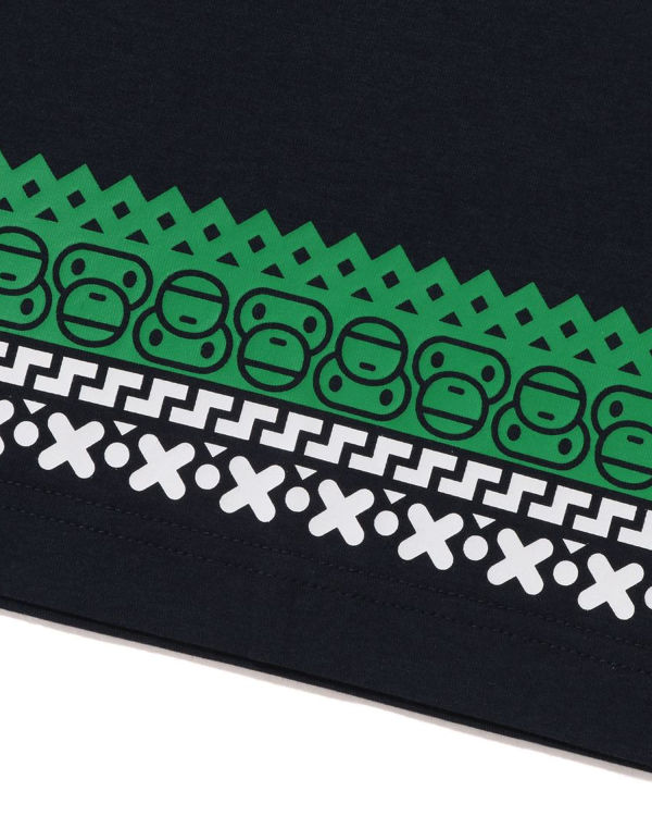 Dětské Tričko Bape Milo Nordic Print Tmavě Blankyt Blankyt | 32748XFNE