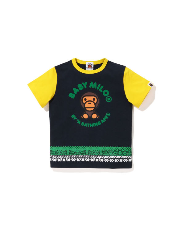 Dětské Tričko Bape Milo Nordic Print Tmavě Blankyt Blankyt | 32748XFNE