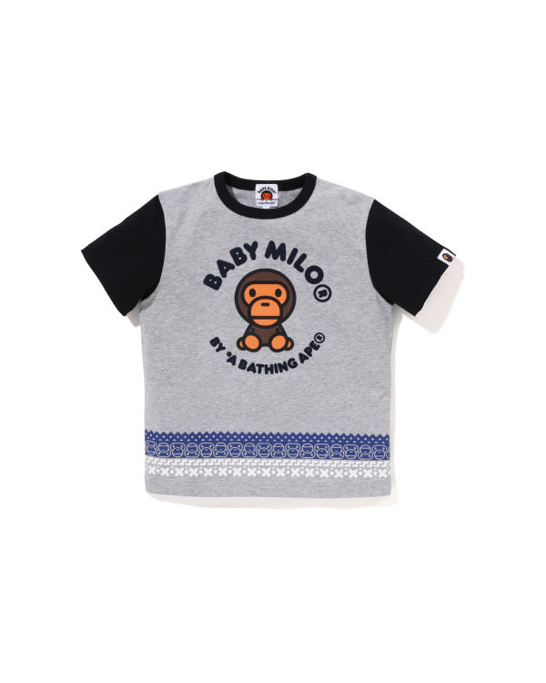 Dětské Tričko Bape Milo Nordic Print Šedé | 98215UCBD