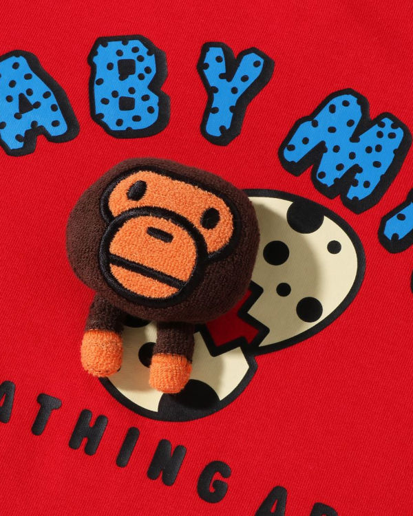 Dětské Tričko Bape Milo Plush Doll In An Egg Světle Červené | 31098NRDB