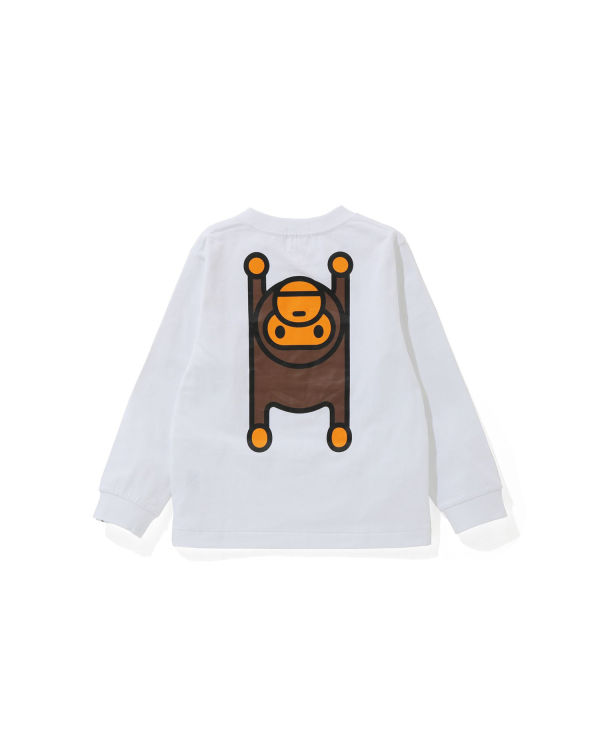 Dětské Tričko Bape Milo Rug L/S Bílé | 07631NKZC