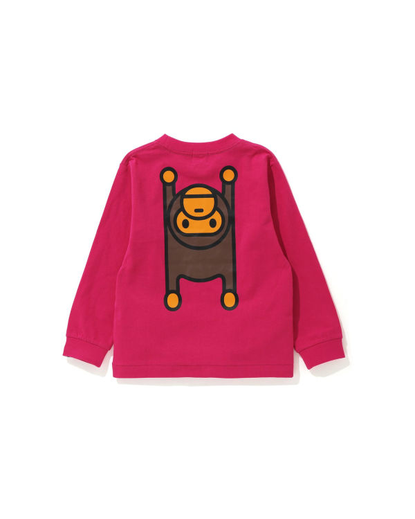 Dětské Tričko Bape Milo Rug L/S Růžové | 62183LEOD