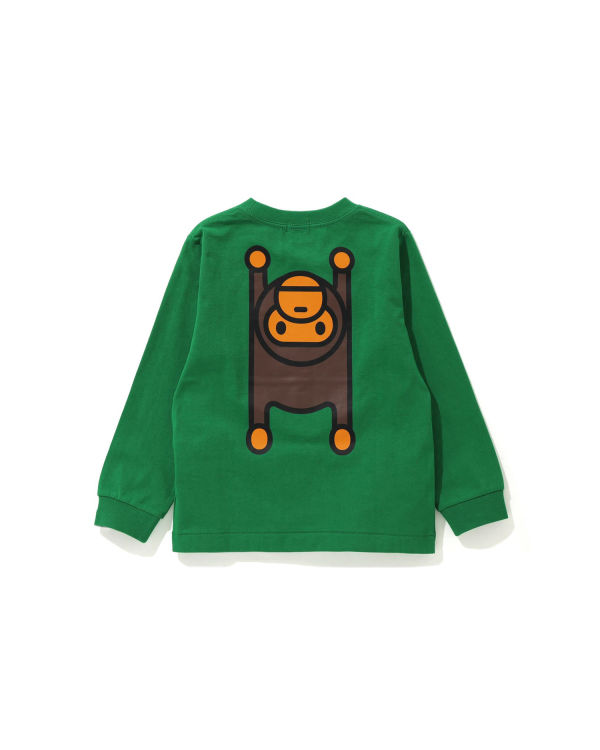 Dětské Tričko Bape Milo Rug L/S Zelene | 79450BNSJ