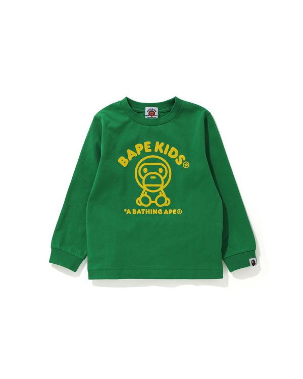 Dětské Tričko Bape Milo Rug L/S Zelene | 79450BNSJ