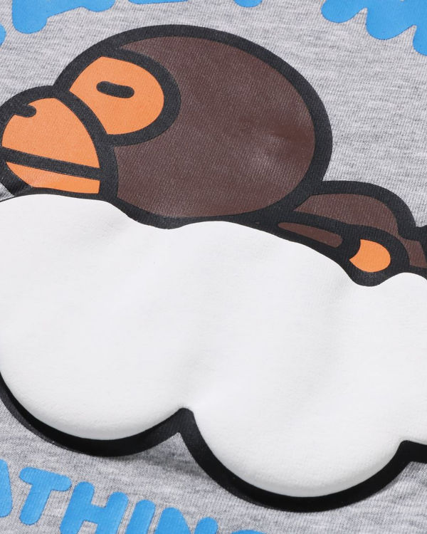Dětské Tričko Bape Milo Sleep On Cloud L/S Šedé | 64213INQT