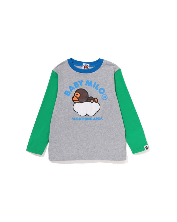 Dětské Tričko Bape Milo Sleep On Cloud L/S Šedé | 64213INQT