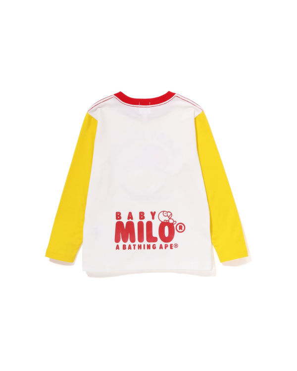 Dětské Tričko Bape Milo Sleep On Cloud L/S Bílé | 65234OHWT