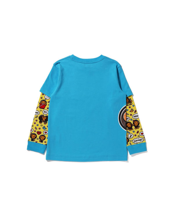Dětské Tričko Bape Milo Speech Balloon Layered L/S Blankyt | 04169FNPD