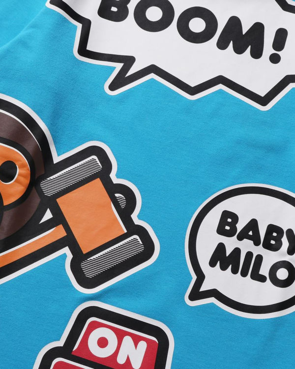 Dětské Tričko Bape Milo Speech Balloon Layered L/S Blankyt | 04169FNPD