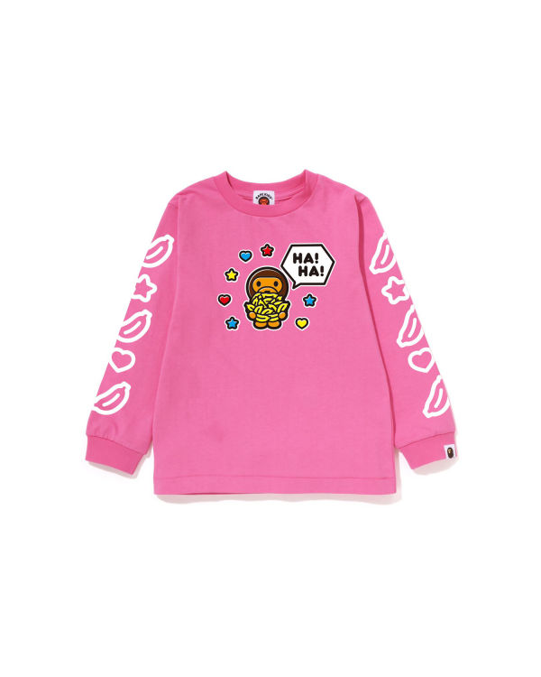Dětské Tričko Bape Milo Speech Balloon L/S #1 Růžové | 09637RFKQ