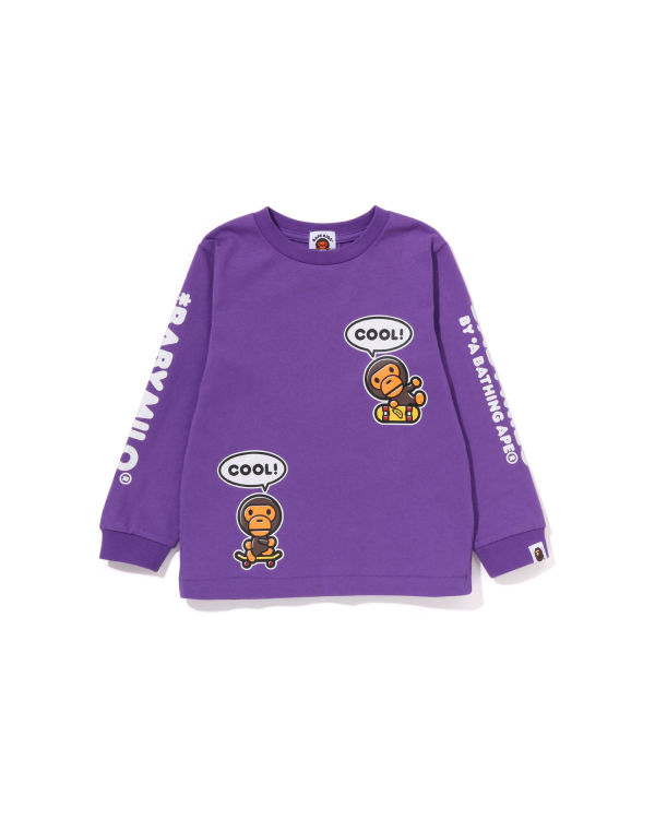 Dětské Tričko Bape Milo Speech Balloon L/S #3 Fialové | 13627EMBC