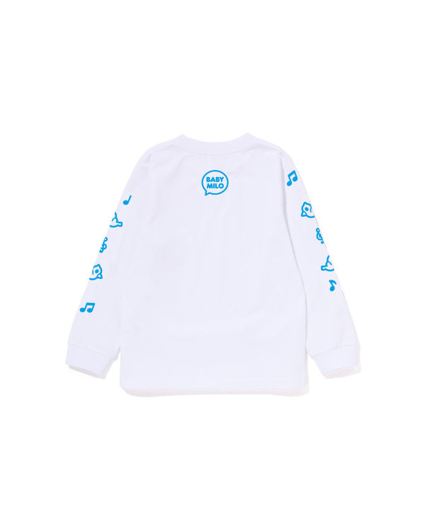 Dětské Tričko Bape Milo Speech Balloon L/S #2 Bílé | 17345NXVG