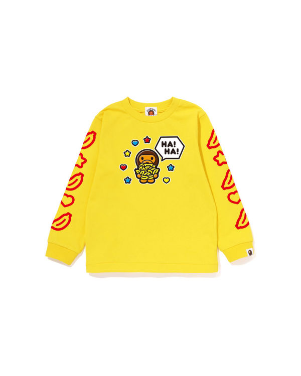 Dětské Tričko Bape Milo Speech Balloon L/S #1 Žluté | 19825JLVC