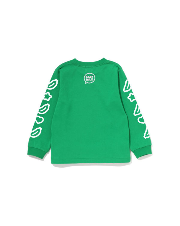 Dětské Tričko Bape Milo Speech Balloon L/S #1 Mátově Zelená | 35274ADRN