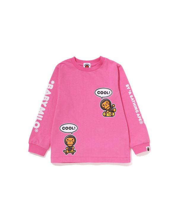 Dětské Tričko Bape Milo Speech Balloon L/S #3 Růžové | 72804SNJV