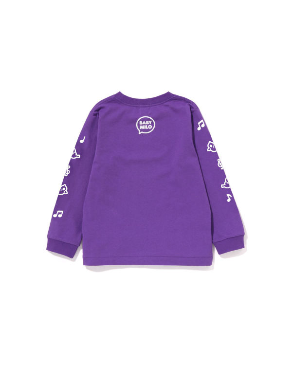 Dětské Tričko Bape Milo Speech Balloon L/S #2 Fialové | 74281FTQE