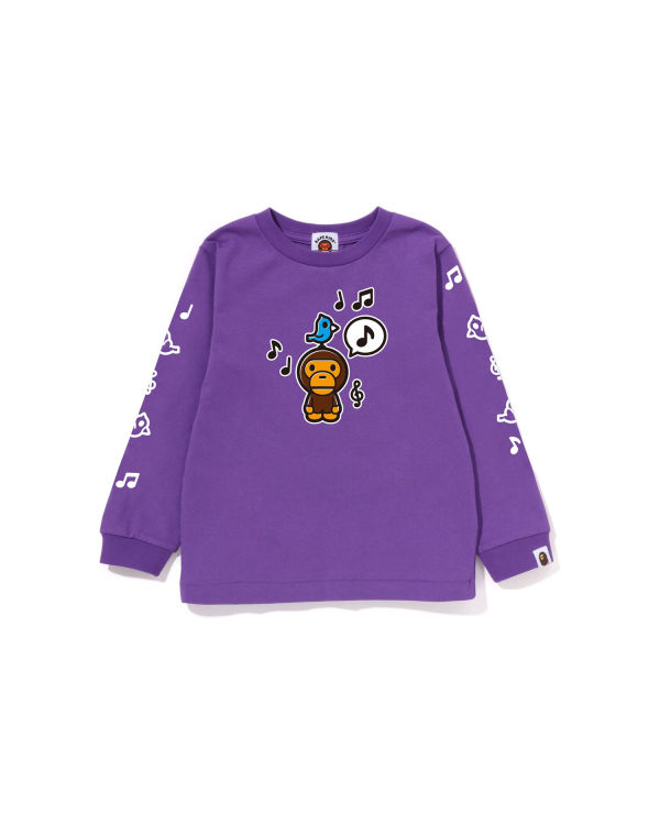 Dětské Tričko Bape Milo Speech Balloon L/S #2 Fialové | 74281FTQE