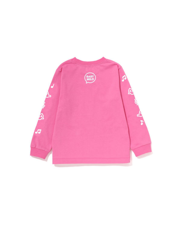Dětské Tričko Bape Milo Speech Balloon L/S #2 Růžové | 86345PUFS