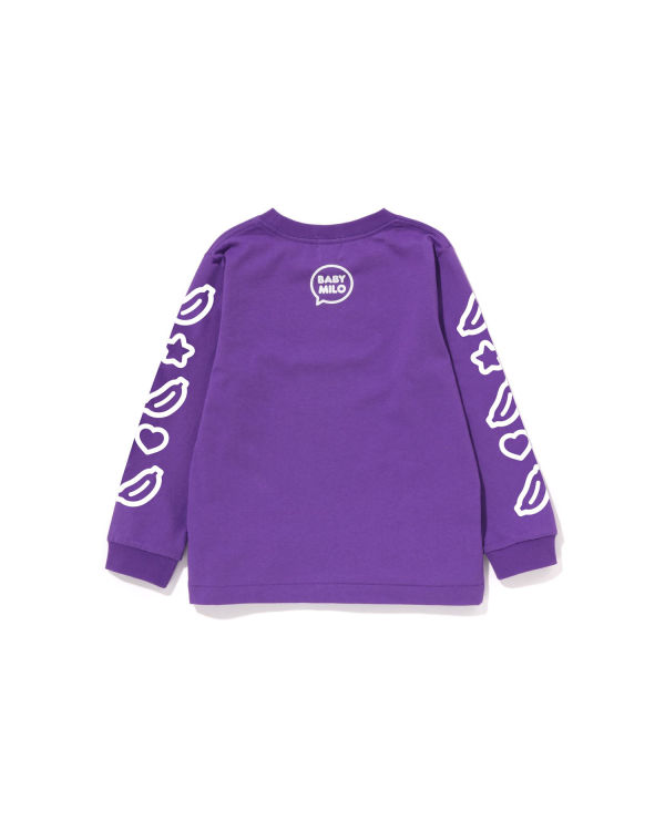 Dětské Tričko Bape Milo Speech Balloon L/S #1 Fialové | 86750KGOS
