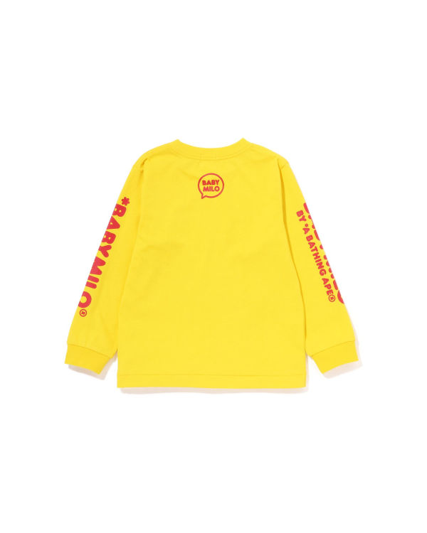 Dětské Tričko Bape Milo Speech Balloon L/S #3 Žluté | 96710PBRW