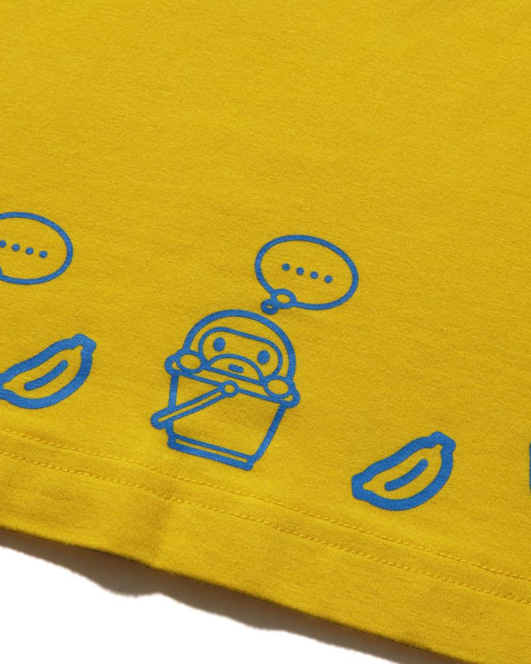 Dětské Tričko Bape Milo Speech Balloon Milo Lisa Žluté | 84053SMDF