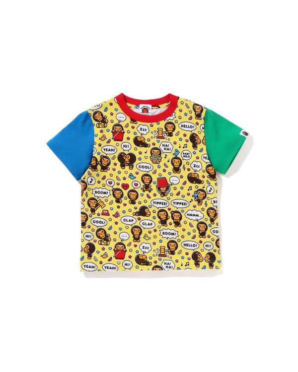 Dětské Tričko Bape Milo Speech Balloon Žluté | 20937PYKJ