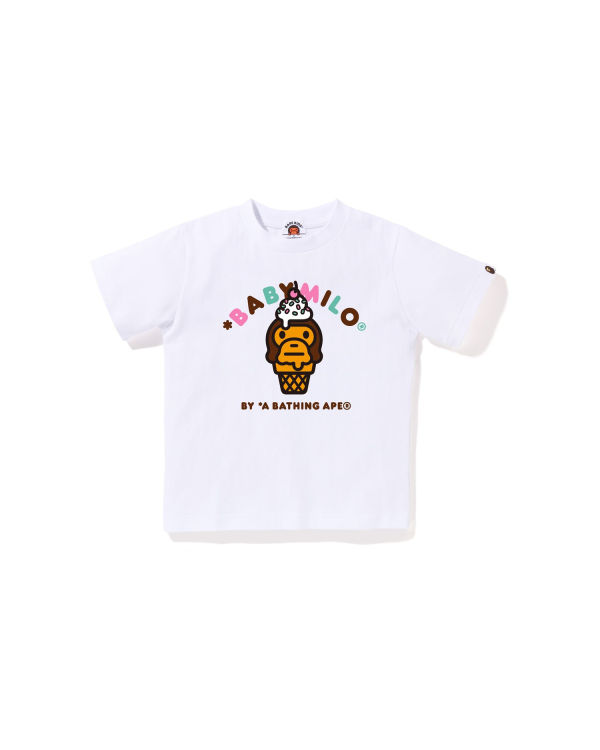 Dětské Tričko Bape Milo ice cream Bílé | 21845VFLI