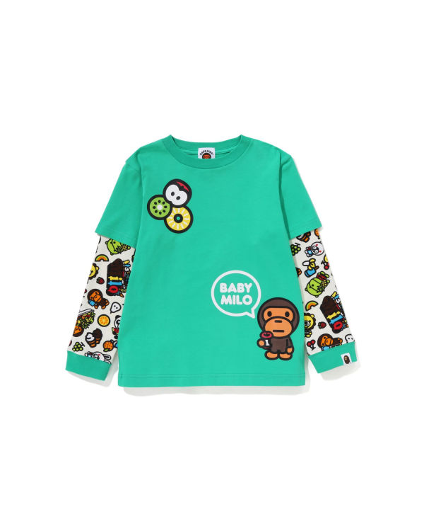 Dětské Tričko Bape Milo mixed fruit layered sleeves Světle Zelene | 84716DVBQ