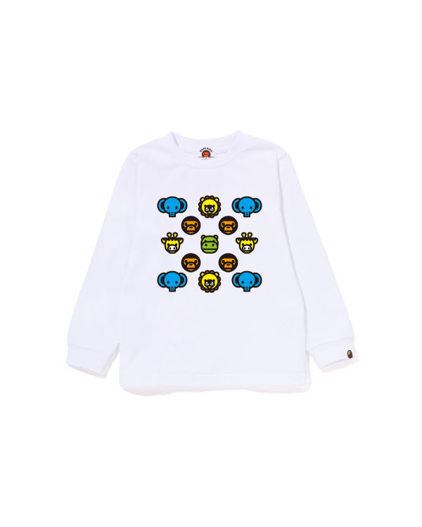 Dětské Tričko Bape Milogram L/S Bílé | 24805SOPR