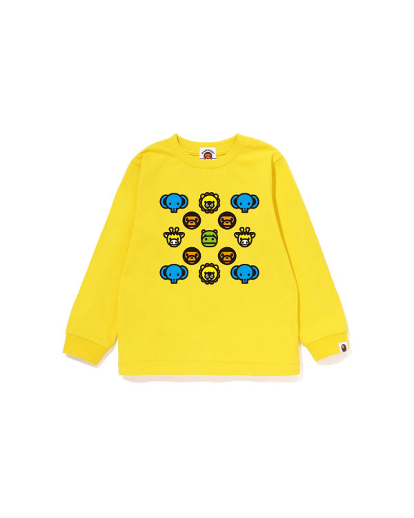 Dětské Tričko Bape Milogram L/S Žluté | 90725XRBZ