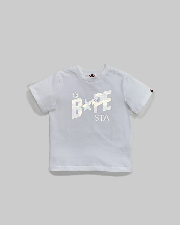Dětské Tričko Bape Reflector 1st Camo Sta Logo Bílé | 25604XADK