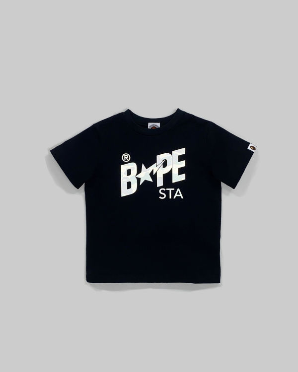 Dětské Tričko Bape Reflector 1st Camo Sta Logo Černé | 57186DRJQ