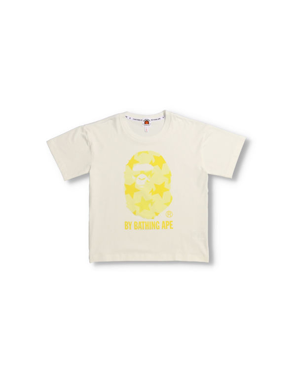 Dětské Tričko Bape STA Pattern Oversized Žluté | 13954TSXL