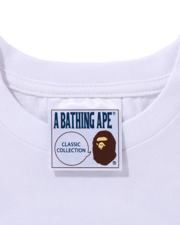 Dětské Tričko Bape Shadow Bílé | 93874ZPGU
