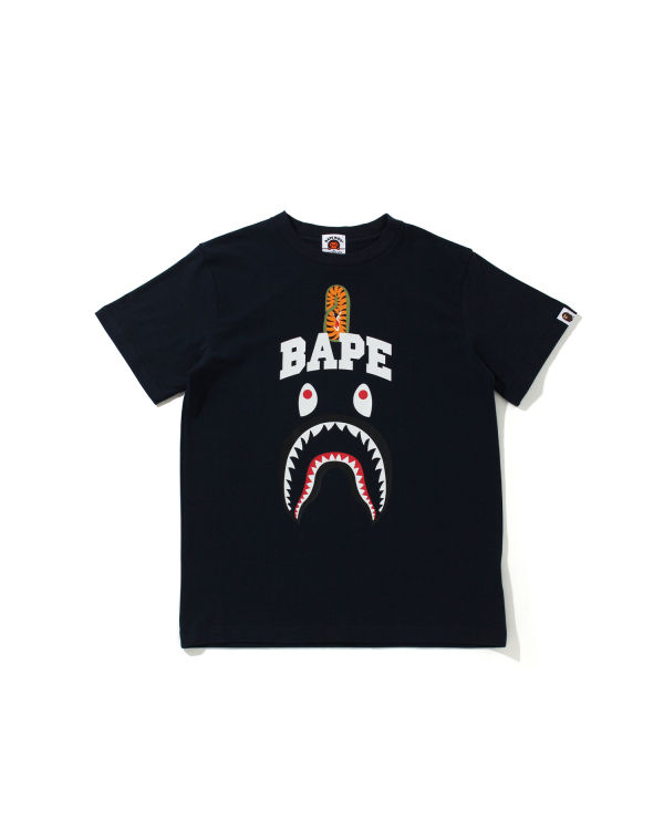 Dětské Tričko Bape Shark Print Tmavě Blankyt Blankyt | 68409FJZI