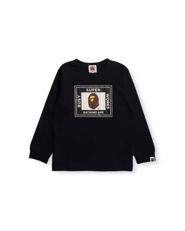 Dětské Tričko Bape Super Busy Works L/S Černé | 36489DBFO