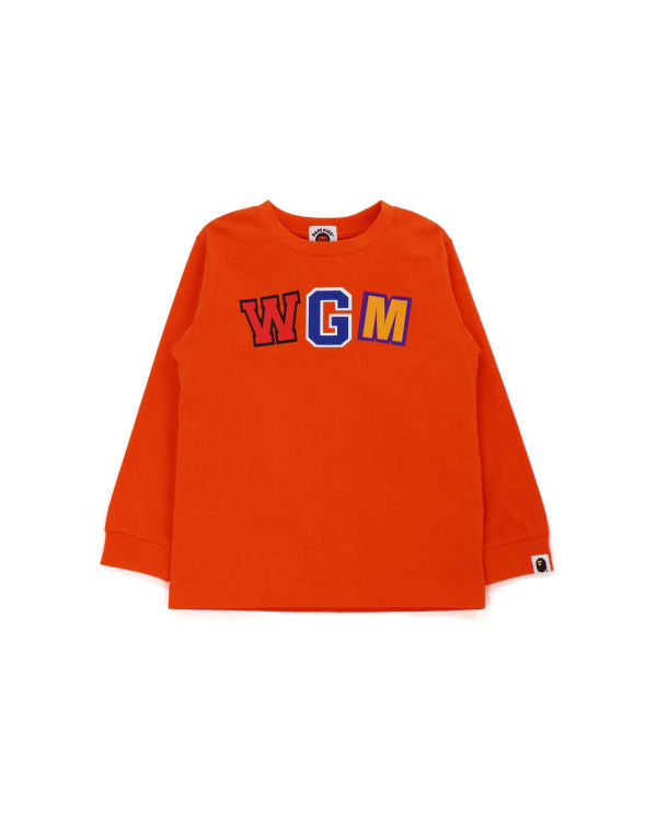 Dětské Tričko Bape WGM Shark L/S Oranžové | 85901BASW