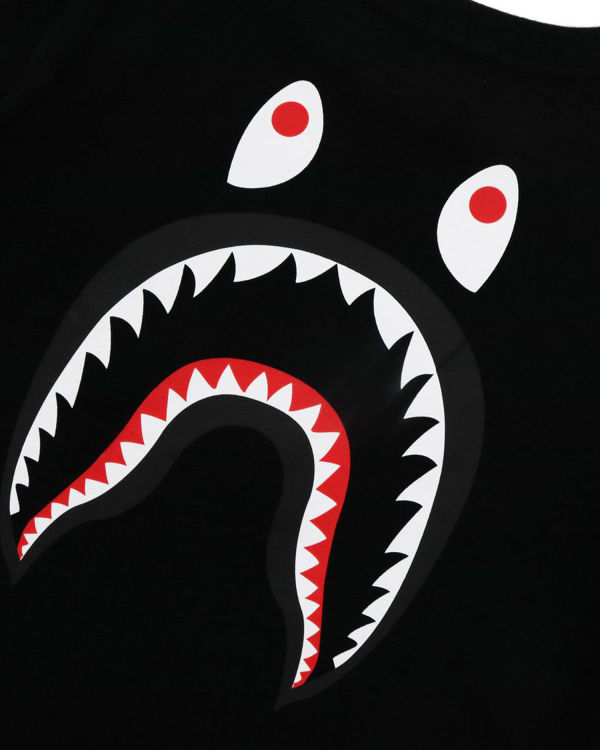 Dětské Tričko Bape WGM Shark L/S Černé | 04163SONL