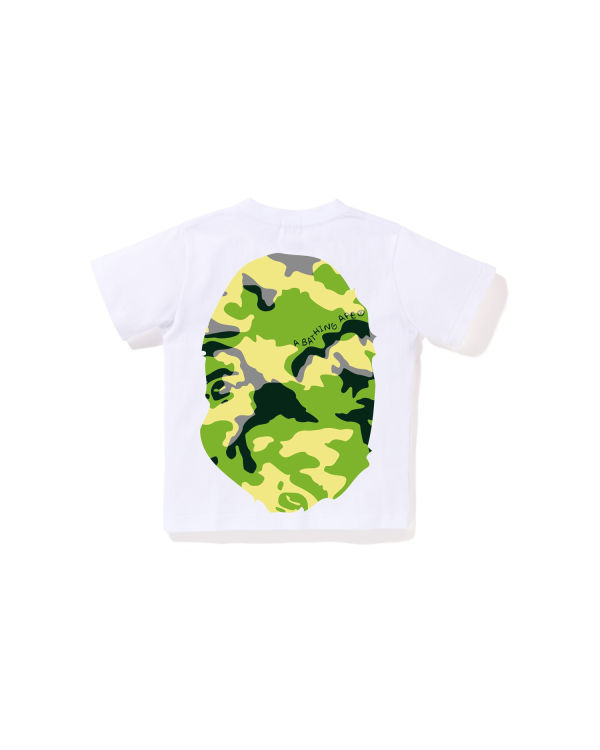 Dětské Tričko Bape Woodland Camo Big Ape Head Bílé | 45829XAMS