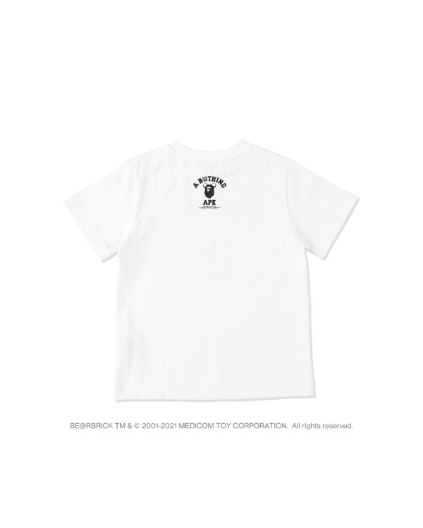 Dětské Tričko Bape X Medicom Toy Camo BE@R College Bílé | 51932GJMZ