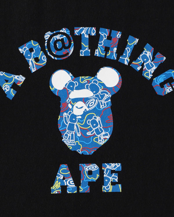 Dětské Tričko Bape X Medicom Toy Camo BE@R College Černé | 54738TZYC