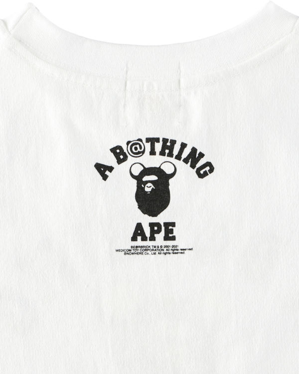 Dětské Tričko Bape X Medicom Toy Camo BE@R Busy Works Bílé | 87149IHXO